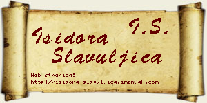 Isidora Slavuljica vizit kartica